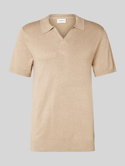 Slim Fit Poloshirt mit V-Ausschnitt Modell 'vero' Shop The Look MANNEQUINE