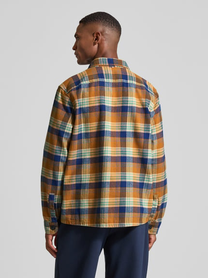 OLYMP Level 5 Casual fit overhemdjack met borstzakken Cognac - 5