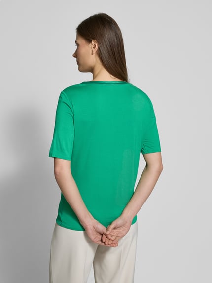 COMMA T-Shirt mit V-Ausschnitt Gruen 5