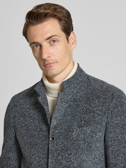ROY ROBSON Slim Fit Sakko mit Stehkragen und Brusttasche Blau 3