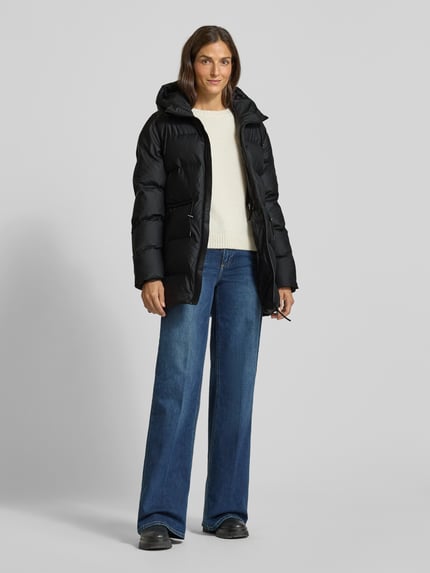 Rains Steppjacke mit Eingrifftaschen Modell 'Alta Long' Black 1