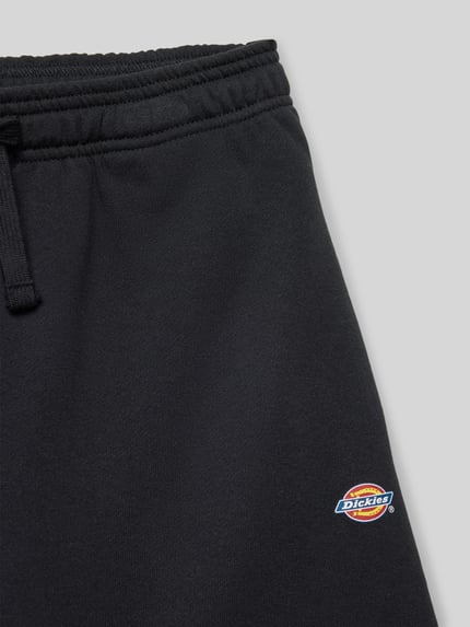 Dickies Regular fit sweatshorts met labelprint, model 'MAPLETON' Zwart - 2
