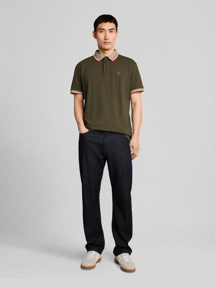 Tom Tailor Koszulka polo z czystej bawełny o kroju regular fit Oliwkowy 1