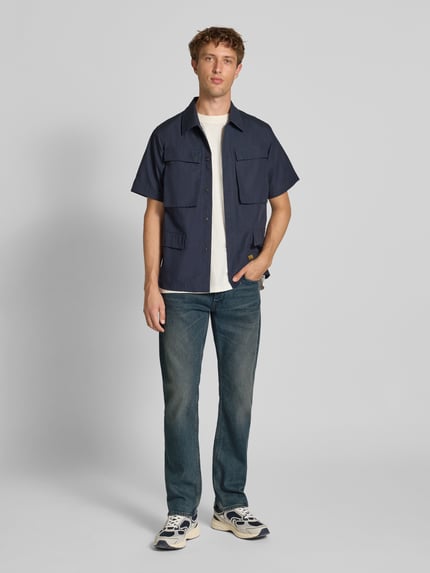 G-Star RAW Straight Fit Jeans mit Logo-Patch Modell 'Mosa' Jeansblau 1