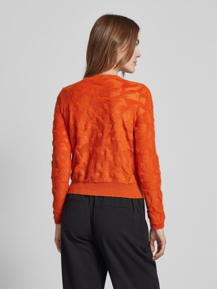 Max Mara Studio Cardigan met ronde hals, model 'ALVARO' Oranje - 5