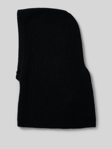 Seeberger Balaclava aus reinem Kaschmir in Strick-Optik Black 1