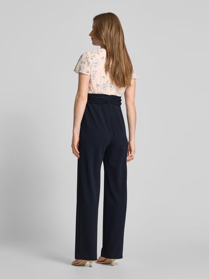 Christian Berg Cocktail Jumpsuit mit V-Ausschnitt Marine Melange 5