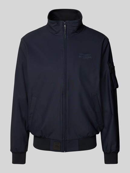 Original Bombers Bomberjack met labelprint, model 'Williston' Marineblauw - 2