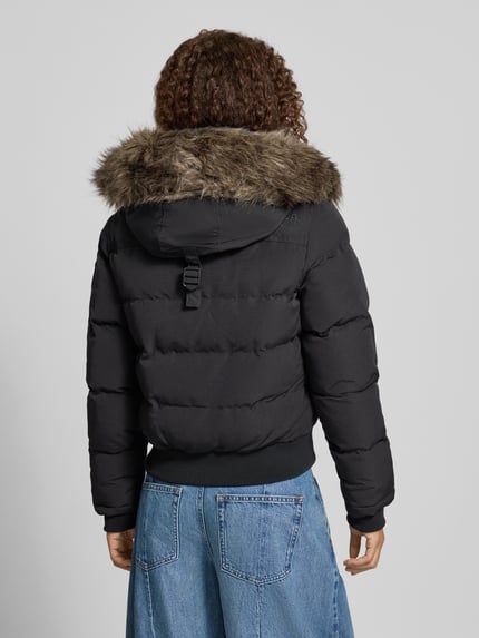 Superdry Steppjacke mit Kapuze und Kunstfell Modell 'EVEREST BOMBER' Black 5