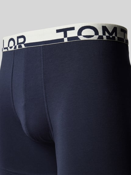 Tom Tailor Slim Fit Trunks mit Label-Schriftzug am Bund im 2er-Pack Marine 2