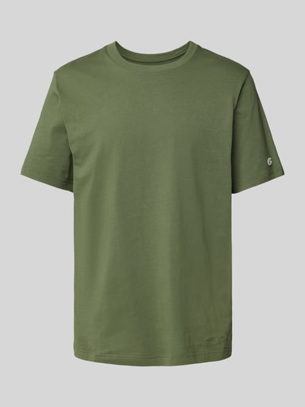 Champion T-shirt met labelstitching Olijfgroen - 2