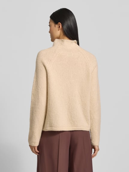 DRYKORN Gebreide pullover met ribboorden, model 'SARWEN' Zand gemêleerd - 5