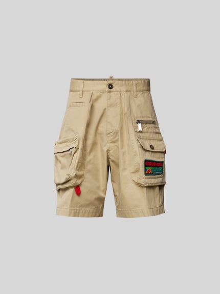 Dsquared2 Szorty cargo o luźnym kroju z naszywką z logo Beżowy 2
