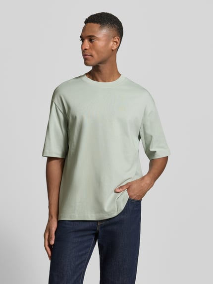 Selected T-shirt o kroju relaxed fit z czystej bawełny Model 'RELEXASPEN' Limonkowy 4
