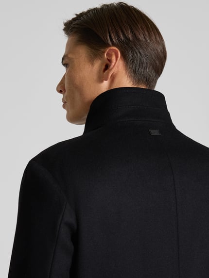 Strellson Regular Fit Wollmantel mit Stehkragen Modell 'FINCHLEY' Black 3