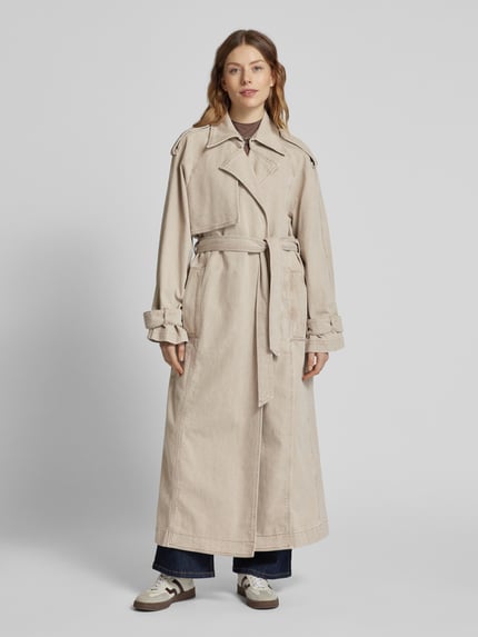 IVY OAK Trencz z wiązanym paskiem model ‘CORDELIA’ Kamienny 4