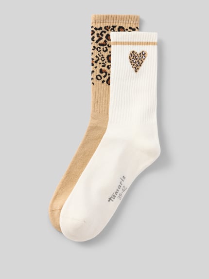 Tamaris Socken mit Herz-Detail im 2er-Pack Beige 1