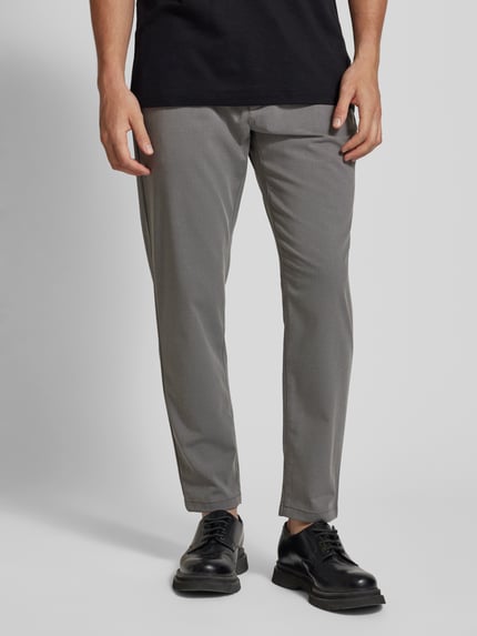 MCNEAL Tapered Fit Stoffhose mit Tunnelzug Mittelgrau Melange 4