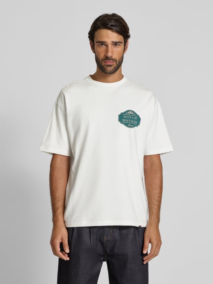 Don´t Waste Culture T-shirt z nadrukiem z motywem model ‘Xandor’ Złamany biały 4