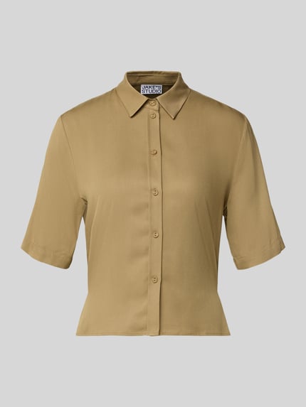 Kurzarmbluse aus Viskose mit 1/2-Arm Shop The Look MANNEQUINE