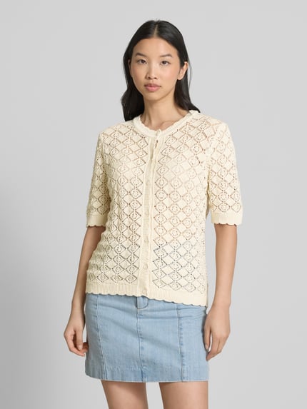Selected Cardigan mit 1/2-Arm Modell 'SOFIA' Offwhite 4