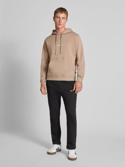 JACK & JONES Hoodie mit Känguru-Tasche und Label-Stitching Beige 1
