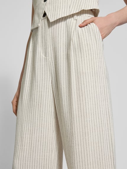 LOLLYS LAUNDRY Stoffen broek met paspelzakken, model 'Tyler' Ecru - 3