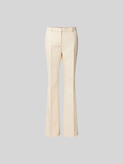 Flared stoffen broek met achterzak Shop The Look MANNEQUINE
