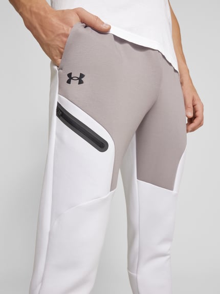 Under Armour Sweatpants met labelprint Lichtgrijs - 3