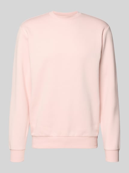 Produktfoto, Regular Fit Sweatshirt aus Baumwoll-Mix Modell 'CERES' von Only & Sons in zartem Rosa, unifarben, Crew Neck, Sweat-Material, gerippte Bündchen