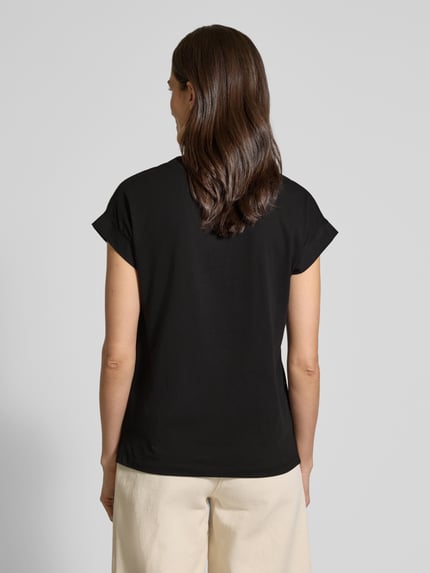 Soyaconcept T-shirt met V-hals, model 'DERBY' BLACK - 5
