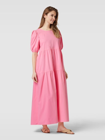Katharina Damm X P&C* Exclusieve collectie - maxi-jurk met laagjeslook Felroze - 1