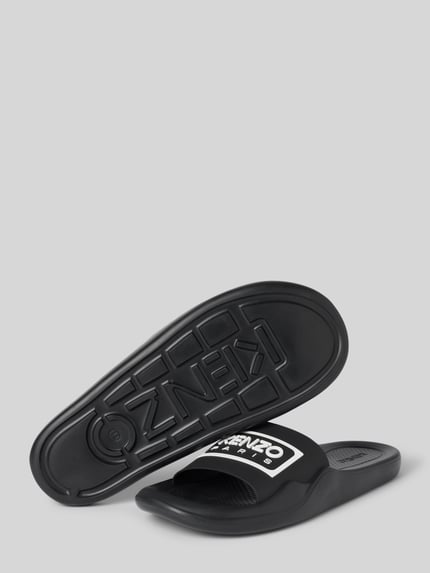 Kenzo Klapki z detal z logo Czarny 5