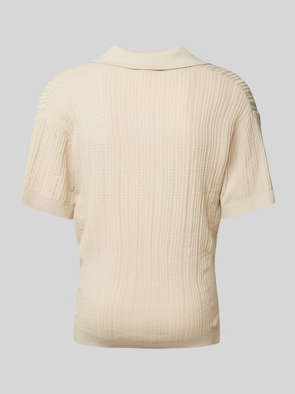 Calvin Klein Underwear Regular fit poloshirt met structuurmotief Beige - 3