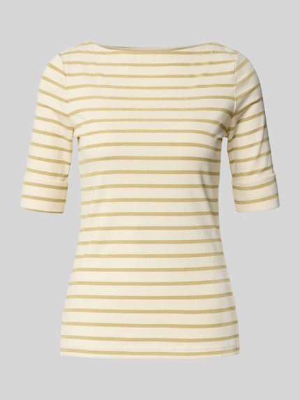 Lauren Ralph Lauren T-Shirt mit U-Boot-Ausschnitt Modell 'JUDY' Offwhite 2