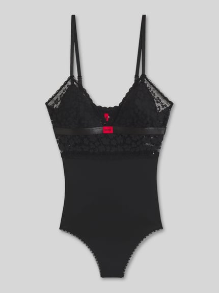 HUGO Wäschebody mit Logo-Detail Black 2