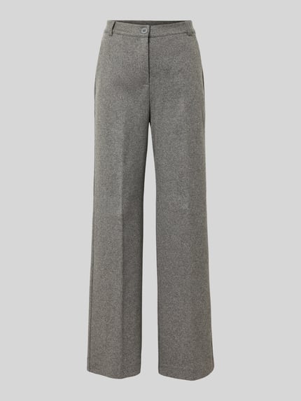 Weekend Max Mara Straight Leg Hose mit Baumwoll-Anteil Modell 'ZELOTA' Mittelgrau Melange 2