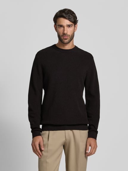MCNEAL Strickpullover mit gerippten Abschlüssen Schoko Melange 4