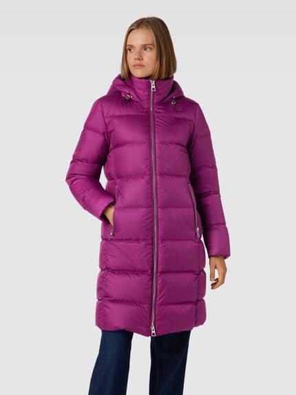Marc O'Polo Lange donsjas met capuchon en tunnelkoord Fuchsia - 4