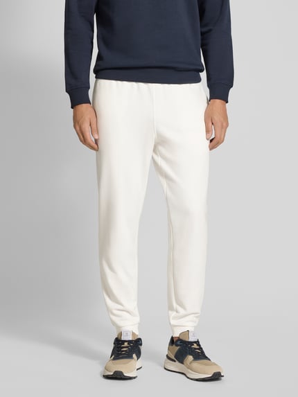 Lacoste Tapered Sweatpants aus reiner Baumwolle Offwhite 4