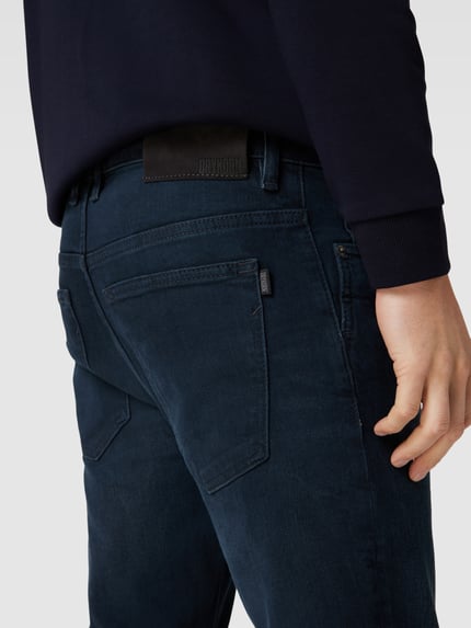 DRYKORN Jeans met labelpatch, model 'WEST' Donkerblauw - 3