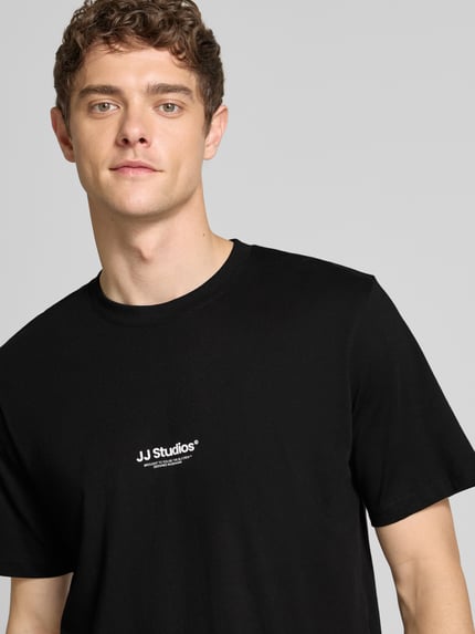 JACK & JONES T-shirt z okrągłym dekoltem model 'SOHO' BLACK 3