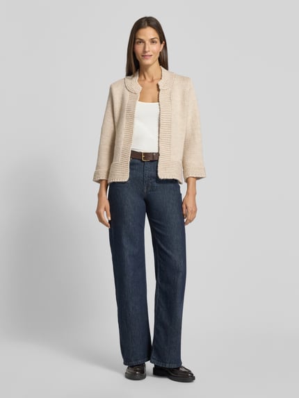MORE & MORE Loose Fit Cardigan mit Woll-Anteil Kitt 1