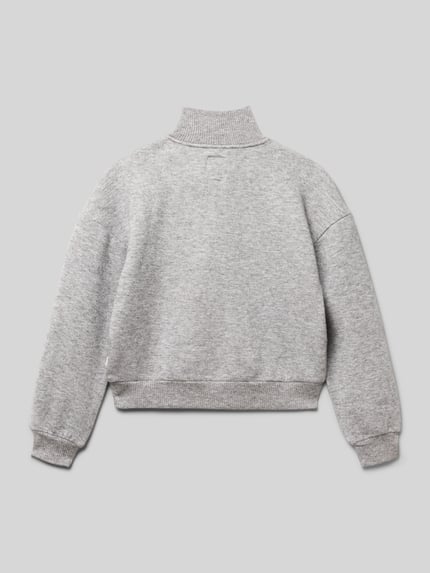Garcia Sweter ze stójką Średnioszary melanż 3