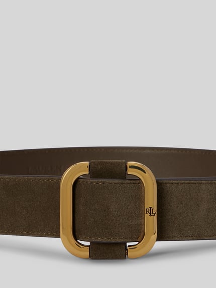 Lauren Ralph Lauren Riem van suède met reliëflogo Olijfgroen - 2