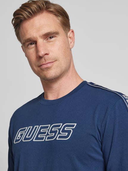 GUESS Activewear T-Shirt mit Label-Detail Dunkelblau 3