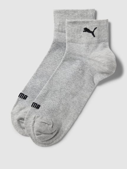 PUMA Socken mit Logo-Print im 2er-Pack Silber Melange 1