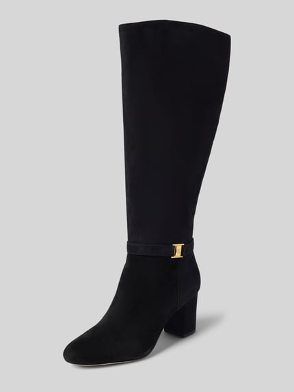 Lauren Ralph Lauren Stiefel aus echtem Wildleder Modell 'KELLIE' Black 1