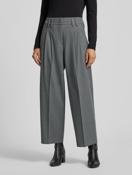 Raffaello Rossi Balloon Fit Stoffhose mit Viskose-Woll-Anteil Modell 'MAYLA' Mittelgrau Melange 4