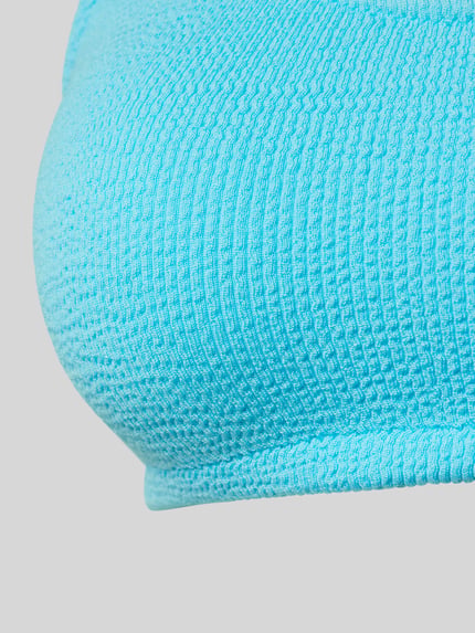 Banana Moon Bustier-Bikini-Oberteil mit Label-Detail Modell 'JUSTIN' Helltuerkis 2
